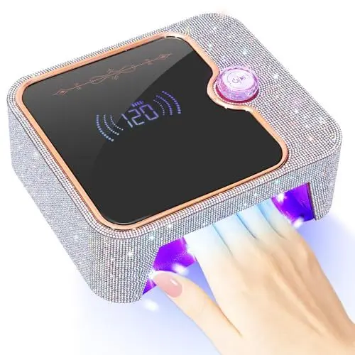 Produktbild: ANBEISTEE UV-Licht für Nägel, Wiederaufladbare UV-Nagellampe, Schnelle Nageltrockner-Härtungslampe, Gel Nagellack UV-Licht, 0-120S willkürliches Timing, für Salon
