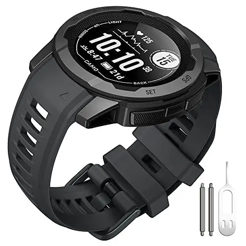 Produktbild: ANBEST Armband für Garmin Instinct 2/Instinct 2 Solar Armband Solar Armband, Silikon Sport Ersatzarmband für Garmin Instinct Solar/Instinct Esports für Herren & Damen