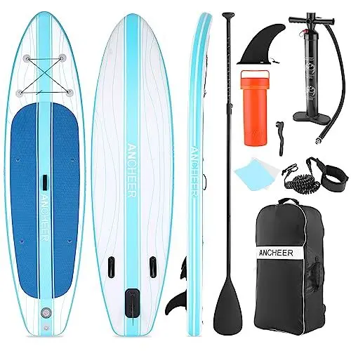 Produktbild: ANCHEER Aufblasbares Stand-Up-Paddle-Board (Dunkelblau)