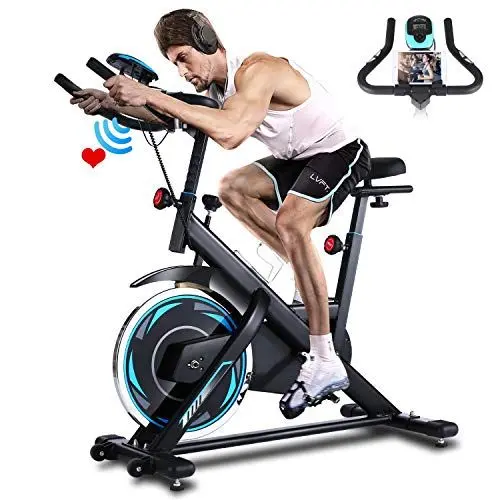 Produktbild: ANCHEER Heimtrainer Fahrrad für zuhause Ergometer Heimtrainer 15kg Schwungrad Heimtrainer Fahrrad 150 kg Belastbar Hometrainer Fahrrad Verstellbare für Kardio Training Zu Hause (Rot)