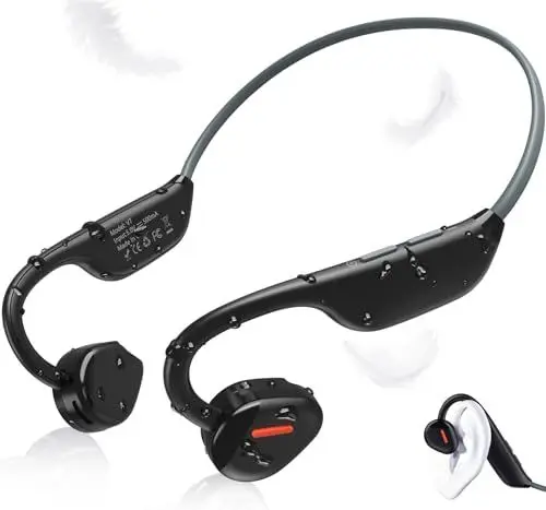 Produktbild: ANCwear Open Ear Kopfhörer Bluetooth 5.3, Bluetooth Kopfhörer Sport IP67 wasserdicht, Wireless Earbuds Ultraleicht 27g für Fahrradfahren Gym Running Work