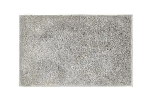 Produktbild: andiamo Badematte rutschfest Florida - Badezimmerteppich weich und flauschig - Badteppich rutschfest waschbar Duschvorleger Badvorleger für Badezimmer 60 x 100 cm grau