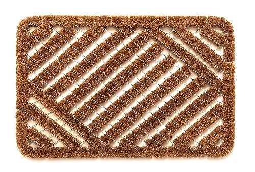 Produktbild: andiamo Fußmatte Kokos Drahtgitter - ideal als Fußmatte Outdoor oder Kokosmatte - Fußmatte außen - handgemacht und pflegeleicht - aus natürlichen Materialien hergestellt Drahtgitter 40 x 60 cm