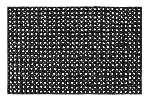 Produktbild: andiamo Fußmatte aus Weichkautschuk - Fußabtreter Hauseingang - Gummimatte im Außenbereich - pflegeleicht, wetterfest und zuschneidbar - Fallschutzmatten Outdoor - Schmutzfangmatte 80 x 120 cm Schwarz