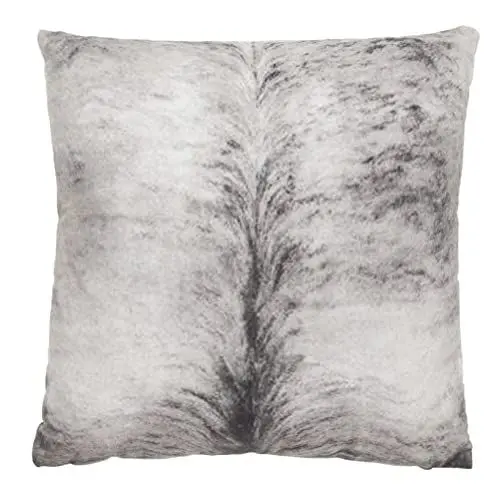 Produktbild: andiamo Kissen Amarillo - gefülltes Dekokissen für Wohnzimmer oder Schlafzimmer 45 x 45 cm grau-schwarz