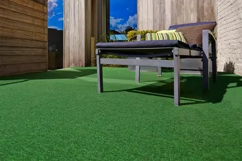 Produktbild: andiamo Kunstrasenteppich Field mit Noppen - Kunstrasen Outdoor zur Verwendung als Balkon Bodenbelag oder Outdoor Teppich - witterungsbeständig und zuschneidbar 200 x 350 cm Grün