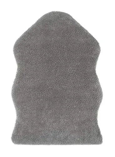 Produktbild: andiamo Teppich Lambskin - Kunstfell - flauschiger Teppich Schlafzimmer - geeignet als Bettvorleger Schlafzimmer oder als Fellteppich Wohnzimmer - Lammfellimitat pflegeleicht 55 x 80 cm taupe