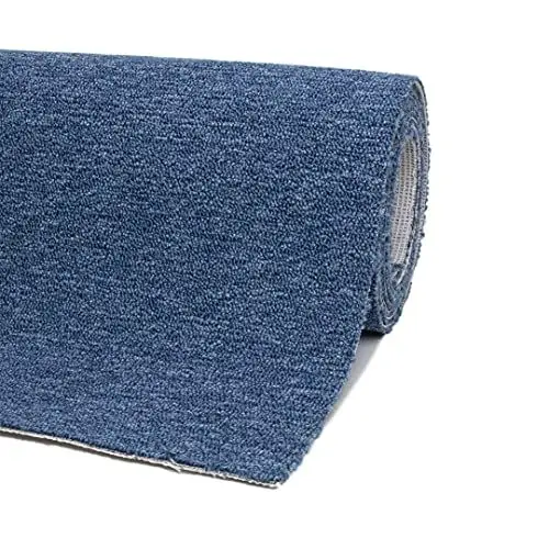Produktbild: andiamo Teppichboden Henry - pflegeleicht und einfach zu verlegen - Auslegware Teppichboden - Meterware Bodenbelag in Schlingenstruktur mit Trittschalldämmung 200 x 400 cm Blau