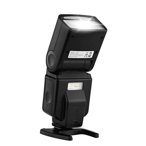 Produktbild: Andoer Universal Flash Speedlite GN40 Einstellbare LED-Fülllicht Blitz auf der Kamera mit Halterungsersatz für Canon Nikon Olympus Pentax DSLR-Kameras