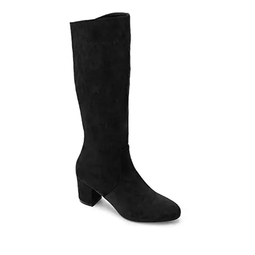 Produktbild: Andrés Machado – Hohe Stiefel mit Absatz für Damen und Junge Frauen – AM4206 –Overknees kniehoch – Schwarz EU 43