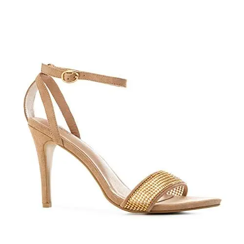 Produktbild: Andrés Machado - Sandalen Sandaletten mit Absatz für Damen und Junge Frauen - AM5508 – Slingpumps Riemchenpumps - Beige EU 42
