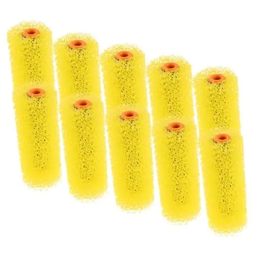 Produktbild: ANDRESLAD 10St Walzenbürste kleine Walzen zum Malen nachfüllbarer Farbroller Trockenbauwalze Wandpaneele malerbedarf 4-Zoll-Farbroller Trockenbau-Texturpinsel Deckenfarbroller Schwamm Yellow