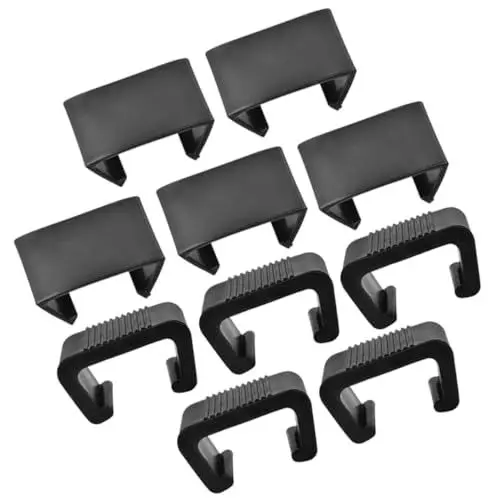Produktbild: ANDRESLAD 10st Rattanmöbel Befestigungselemente Für Möbelmodule Rattan-Stuhl-Sofa-Befestigung Befestigung Für Korbmöbel Sofa-Clips Korbsofa-Befestigung Stuhlklemmen Aus Rattan Black Abs