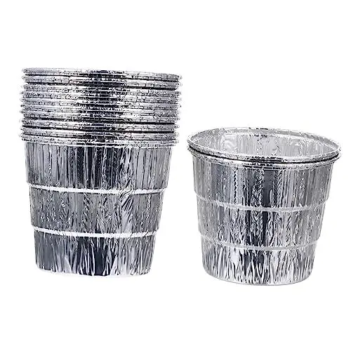Produktbild: ANDRESLAD Folienauskleidung Für BBQ-pelletgrill 12 Stück Strapazierfähige Fetteimer-auskleidung Leicht Zu Formen Verzinkte Folienauskleidung