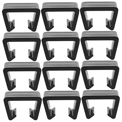 Produktbild: ANDRESLAD 12 Stück Gartenmöbel Clips Terrassenmöbel Clips Für Outdoor Couch Robuste Verbindungs Wetterfest Schwarz Für Terrassenmöbel
