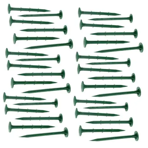 Produktbild: ANDRESLAD 150 Stück grüne 16 cm Kunststoff-Erdpfähle Gartenpfähle-Set für grasdichtes Tuch Landschaftspfähle für den Garten im Freien