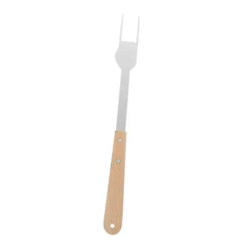 Produktbild: ANDRESLAD 1Stk Grillgabel gegrillte Hähnchenspieße Campinggrill Grillfutterklemme Fleischspieß grillwerkzeug grill werkzeug Rotisserie-Fleischgabel Essensgabeln für die Küche Holz Silver