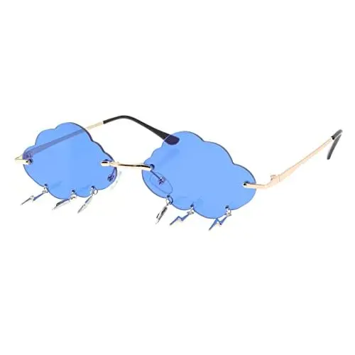 Produktbild: ANDRESLAD Frauen Wolken Sonnenbrille Flash Mode Unisex Randlose Sonnenbrille