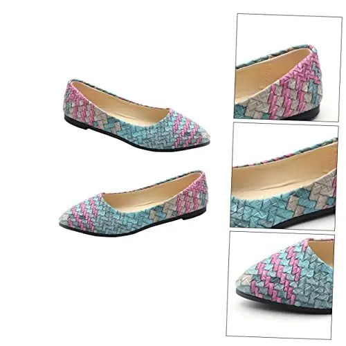 Produktbild: ANDRESLAD 1 Paar Flache Pumpen Damen-Wanderschuhe Schuhe für Frauen atmungsaktive Schuhe Stiefel für Damen mit Absatz Wohnung- Damenschuhe Halbschuhe mit Absatz lässige Slipper Flache Loafer