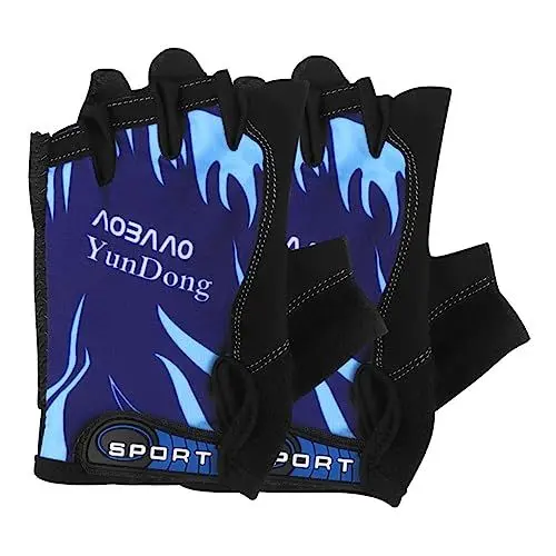 Produktbild: ANDRESLAD 1 Paar Halbfinger-sporthandschuhe Fitness Handschuhe Fitness-Handschuhe Halbfingerhandschuhe Blue