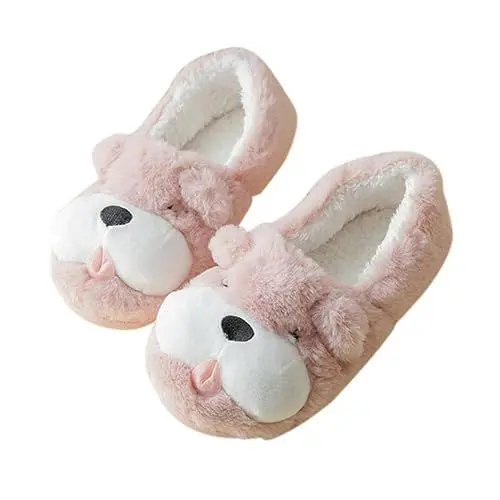Produktbild: ANDRESLAD 1 Paar Hausschuhe aus Baumwolle warm hausschuhe warm slippers tatzen hausschuhe badelatsche Winterhausschuhe Hausschuhe für Hallenschuhe für Damen Zuhause weibliche Schuhe Samt