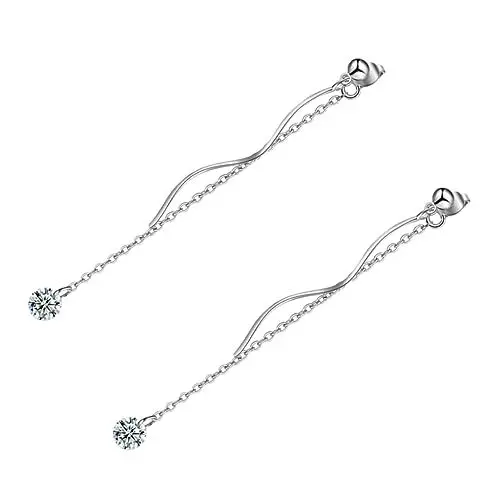 Produktbild: ANDRESLAD 1 Paar Lange Gewellte Quastenohrringe Für Damen Dekorative Ohrhänger Aus Hochwertigem Material Eleganter Schmuck Für Jeden Anlass Ideal