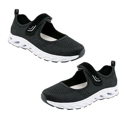 Produktbild: ANDRESLAD 1 Paar Wanderschuhe Wanderschuh Für Damen Sport-Sneaker -Sneaker Tennisturnschuhe Für Damen Schuhe Für Alle Jahreszeiten Schlupfschuhe Mesh-Schuhe Damen Trainer Black