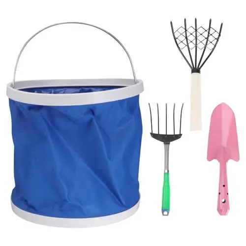 Produktbild: ANDRESLAD Harke Zum Graben Am Strand 1 Set Muschelharke Mit 5-zackigen Spitzen Krallen Hartstahl Zum Sammeln Von Meeresfrüchten Und Zur Gartenarbeit Zufällige Farbe