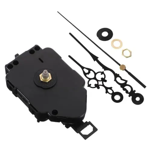 Produktbild: ANDRESLAD 1 Set Quartz Uhrwerk Reparaturteile Ersatzmechanismus Mit Uhrzeigern Für Wanduhren Lautloses DIY Uhrwerk Kit Achse 5mm Gewinde Perfekt Für Uhrenreparatur Und BAU