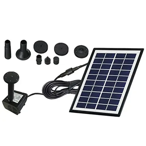 Produktbild: ANDRESLAD 1 Satz schwimmender Brunnen solar pumpe teichpumpe wasserpumpe solar Wasserpumpen tauchfähig im Freien Wasserpumpe für Solarbrunnen Wasserbrunnen für den Garten Wasserfontäne Black