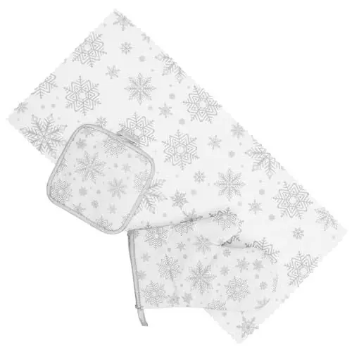 Produktbild: ANDRESLAD Weihnachtliche Küchenhandschuhe Und Ofenhandschuhe Hitzebeständiger Backhandschuh Topflappen Handtuch
