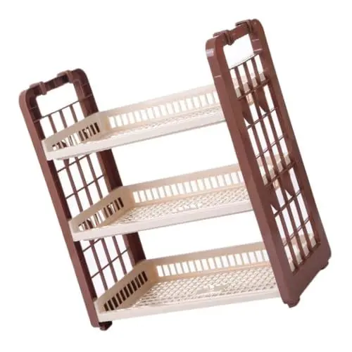 Produktbild: ANDRESLAD 1stk Lagerregal Haushaltswaren-Organizer Organizer-Rack Multifunktionsregal Küchenregal Glasregal Toilettenständer Gläserregal Badezimmerregal Organizer-Regal Coffee Plastik