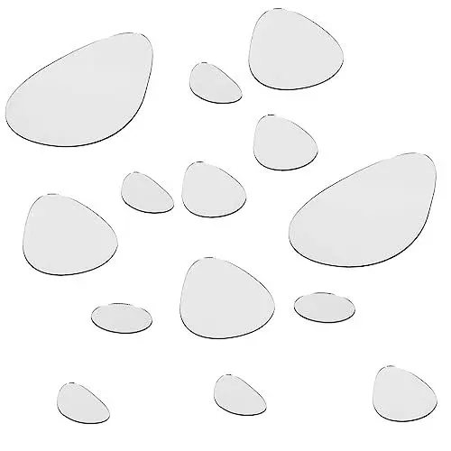 Produktbild: ANDRESLAD Ovale Form Und Stick Wandaufkleber 24 Stück Aufkleber Dekore Easy Stick Für Zimmer