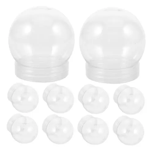 Produktbild: ANDRESLAD Transparente Weihnachtskugeln Weihnachts Schneekugel Laterne 24 Stück Schneekugel Erinnerungskugel Klare Weihnachts Leere DIY Befüllbare Glas Leere Befüllbare Kugel