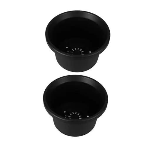 Produktbild: ANDRESLAD 2 Stück Multifunktionaler Pflanztopf Für Die Gärtnerei Nährstofftopf Blumentopf Zum Umpflanzen Schwarz Groß Pp-Material Für Den Außenbereich Leicht Zu Reinigen Modernes Design Für