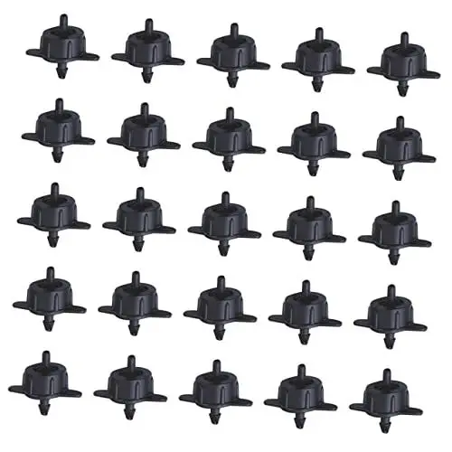 Produktbild: ANDRESLAD 50 Stück Druckkompensations Tropfer Emitter Für Automatische Bewässerungssysteme Ideal Für Blumenkasten Blumentöpfe Und Hochbeet Tropfbewässerung 4L/h