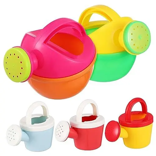 Produktbild: ANDRESLAD 5 Stück Kinder Gießkannen Kleine Gartenbewässerungsgeräte Pflanzenbewässerungstöpfe Ideal Für Kinder Gartenarbeit Und Sandspielzeug Bunte Farben