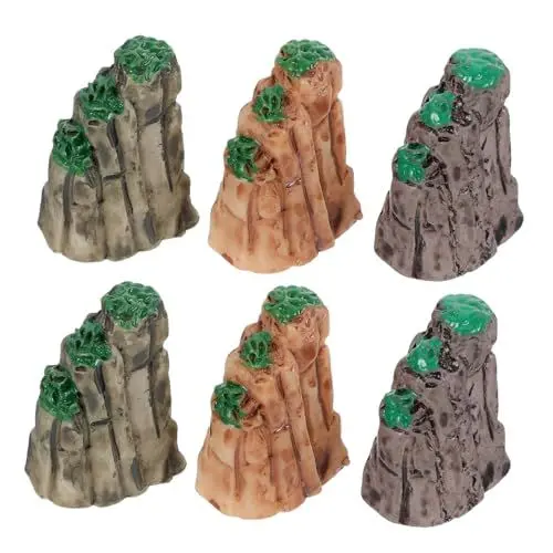 Produktbild: ANDRESLAD 6 Stücke Miniatur Landschaft Steingarten Garten Dekoration Bonsai Harz Steingarten Aquarium Decor Aquarium Decor