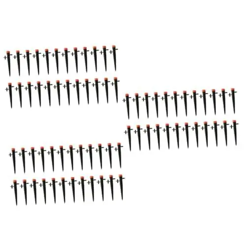 Produktbild: ANDRESLAD 90 Stück 360 8-Loch-Emitter Wassertropfer für Pflanzen Tropfbewässerungsdüsen Tropfstrahler nozzle sprühdüse dropper pflanzensprüher Bewässerungstropfer Bodentropfer einsetzen rot