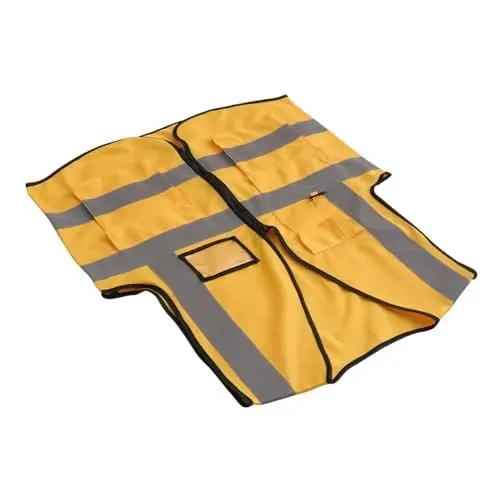 Produktbild: ANDRESLAD Arbeitssicherheitsweste Freiwillige Verkehrsweste Reflektierend Reflektorkleidung Weste Mit Mehreren Taschen Weste Mit Hoher Sichtbarkeit Notfallweste Weste Für Die Nacht Orange