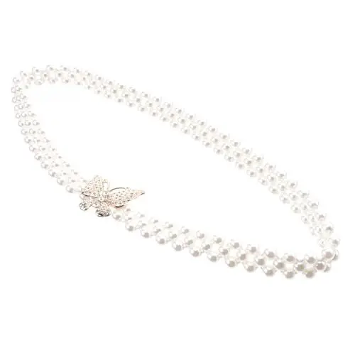 Produktbild: ANDRESLAD Brautschmuck Schmetterlings Taillenkette Brautschärpe Bauchkette Schmuck Taillenkette Schmuck Ausgefallene Taillenketten Brautgürtel Perlen Taillenkette Damengürtel Perlen