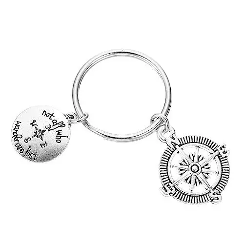 Produktbild: ANDRESLAD Fashion Schlüsselanhänger Kompassform Für Taschen Schlüssel Metall Pendants Kreative Dekoration Langlebig Und Stilvoll Für Reisende