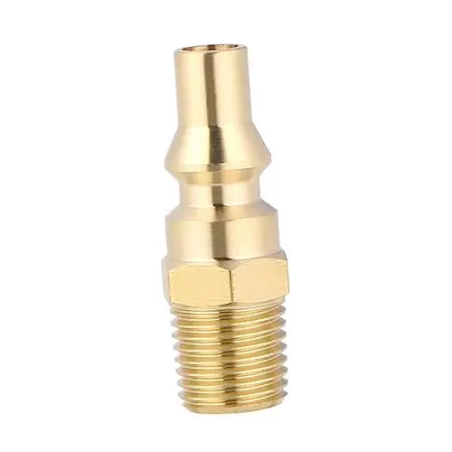 Produktbild: ANDRESLAD Messing 1/4 Zoll Gas Schnellkupplung Adapter Propangas Absperranschluss Für Picknick Grillzubehör Outdoor Camping Gaskartuschen Adapter Golden