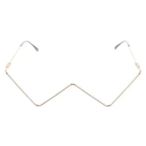 Produktbild: ANDRESLAD Modische Brille mit Metallrahmen und ohne Linsen Unisex Vintage-Brille Es-Rahmen für Damen dekorative Brillen Foto-Requisiten