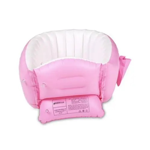 Produktbild: ANDRESLAD Verdickte Aufblasbare Babybadewanne Rosa Tragbares Faltbares Duschbecken Für Kleinkinder Und Babys Ideal Kleiner Pool Für Kinder Im Sommer Aufblasbares Wasserspielzeug