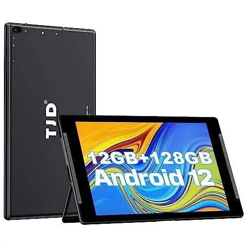 Produktbild: Android 12 Tablet 10.1 Zoll,6+6GB RAM,128GB ROM(Unterstützt 512GB Erweiterung),IPS Full FHD Touchscreen,8MP+2MP Kameras,Wi-Fi 6, Bluetooth,6000mAh,2 Lautsprecher (Schwarz)