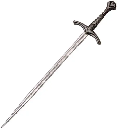 Produktbild: Anduril LOTR Brieföffner Schwert - kleines Schwert - Schwertminiatur - Schreibtisch Gadget - Paper Knife - Messer festehende Klinge
