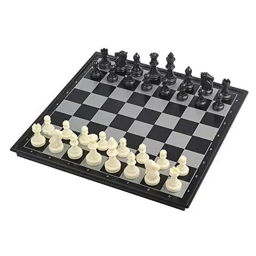 Produktbild: Andux Faltbares Magnetisches Schachspiel Set Brettspiel mit Schachbrett und Schachfiguren GJXQ-04 (M)