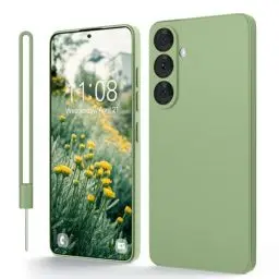 Produktbild: Andwing für Samsung Galaxy S24 Hülle, Rundumschutz Handyhülle aus ?Schutzhülle für Samsung S24 4G/5G mit Weichem Kratzfestem Mikrofaserfutter Kameraschutz?für Samsung Galaxy S24 Hülle Matcha-Grün