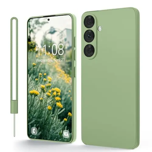 Produktbild: Andwing für Samsung Galaxy S24 Hülle, Rundumschutz Handyhülle aus ?Schutzhülle für Samsung S24 4G/5G mit Weichem Kratzfestem Mikrofaserfutter Kameraschutz?für Samsung Galaxy S24 Hülle Matcha-Grün